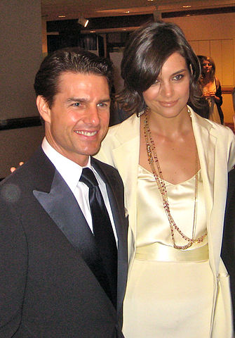 Tom Cruise's third wife was Katie Holmes. They look amazing together in this image. 